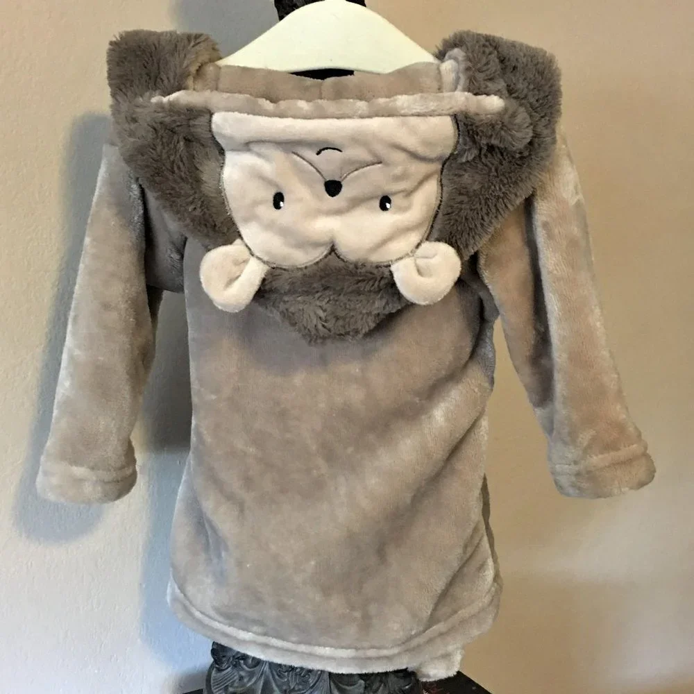 HUDSON BABY Soft Plush Baby Bathrobe | 0-9 Mnth - Picture 5 of 8